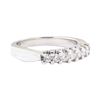 Image 1 : 0.40 ctw Diamond Straight Line Ring - 14KT White Gold