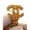 Image 5 : Chanel Vintage Gold-Tone CC Gripoix Drop Brooch