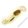 Image 3 : Vintage 14kt Yellow Gold 0.04 ctw Diamond Elf Genie Shoe Charm Pendant