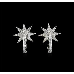 0.65 ctw Diamond Earrings - 14KT White Gold