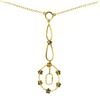 Image 8 : Antique Victorian 10k Yellow Gold Aquamarine Seed Pearl Dangle Pendant Necklace