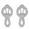 Image 1 : 18k White Gold 0.50 ctw Diamond Earrings, (SI1-SI2/G-H)
