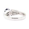 Image 3 : 1.52 ctw Sapphire And Diamond Ring - 14KT White Gold