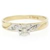 Image 1 : 14k Two Tone Gold Illusion Prong Set Transitional Diamond Solitaire Ring
