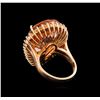 Image 3 : 14KT Rose Gold 19.63 ctw GIA Certified Morganite and Diamond Ring