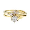 Image 2 : 0.65 ctw Diamond Ring & Wedding Band - 14KT Yellow Gold