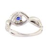 Image 3 : 1.43 ctw Blue Sapphire And Diamond Ring - 18KT White Gold