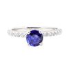 Image 2 : 1.15 ctw Sapphire and Diamond Ring - Platinum