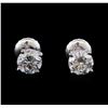 Image 1 : 1.03 ctw Diamond Stud Earrings - 14KT White Gold