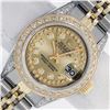 Image 9 : Rolex Ladies 2 Tone Champagne Diamond Lugs Datejust Wristwatch With Rolex Box