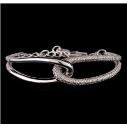 3.48 ctw Diamond Bracelet - 14KT White Gold