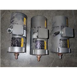 Lot of (3) 1/4 HP Baldor Motors