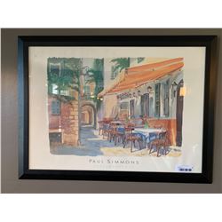 Framed paul Simmons print