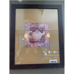 Framed tea pot picture