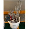 Image 1 : Tub Lot of whisks, ladles and misc