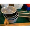 Image 1 : Lot of 3 mediumaluminum saucepans