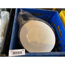 Crate Lot of White Restaurant Plates