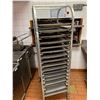 Image 1 : Aluminum rolling Bakers rack with trays