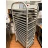 Image 2 : Aluminum rolling Bakers rack with trays