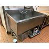 Image 2 : Stainless double well commercial sink with taps -THE BUYER IS RESPONSIBLE FOR DISCONNECTION AND REMO