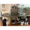 Image 1 : Commercial Dishwashing system with spray station and stainless counters. -THE BUYER IS RESPONSIBLE F