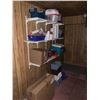 Image 1 : Lot of assorted restaurant wares and misc goods on shelf