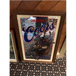 Framed Coors Mirror