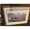 Image 1 : Framed Musk Ox large picture