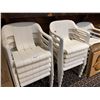 Image 1 : Lot of 14 White patio chairs