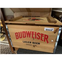 NEW Budweiser Wood Crate Cooler