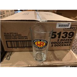Case of 24 - Wild Rose beer glasses