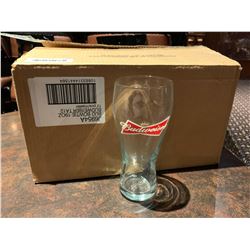 Case of 12 - Budweiser beer glasses