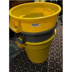 Lot of 3 Rubbermaid garbage bins