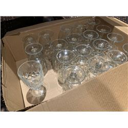 Case lot of wine glasses