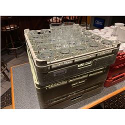 Lot of 3 trays assorted high ball glasses