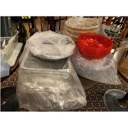 Lot of plastic and aluminum containers