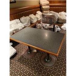 Double pedestal 32 x 48 cafe bar table