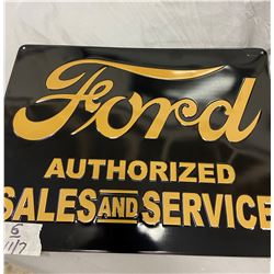Ford Tin Sign Repro. Man Cave Embossed