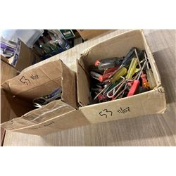 2 Boxes of Tools Containing Screwdrivers and Assorted Wrenches