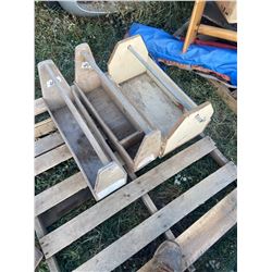 3 wooden tool boxes