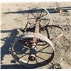 Image 2 : Wagon Axle and Steel Wheels 29"