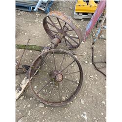 2 Steel Wagon Wheels - 28"