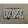Image 1 : 1968 ONTARIO LISCENCE PLATE