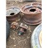 Image 6 : (3) TIRES + RIMS (2)- 235/75/15 + (1 SPARE TIRE)-135/80/15 + HUB BARRINGS (WORN CONDITION)