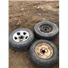Image 1 : (3) ASSORTIED TIRES + RIMS