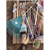 Image 1 : Large Lot of Garden Tools , Brooms, Axe , Etc.
