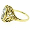 Image 3 : Antique Art Deco 14kt Yellow Gold Aquamarine Solitaire Ring