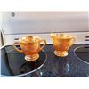 Image 1 : FIRE KING PEACH LUSTREWARE CREAM & SUGAR