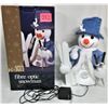 Image 1 : VINTAGE "FIBER OPTICS" 16" SNOWMAN/ SKIS BOXED