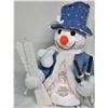 Image 2 : VINTAGE "FIBER OPTICS" 16" SNOWMAN/ SKIS BOXED